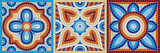 Ancient mosaic ceramic tile pattern.