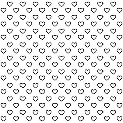 Canvas Print - pattern of hearts love decoration