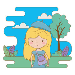 Wall Mural - Teenager girl cartoon design vector illustrator