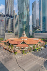 Wall Mural - Roof of Lau Pa Sat Festival Market in Singapore