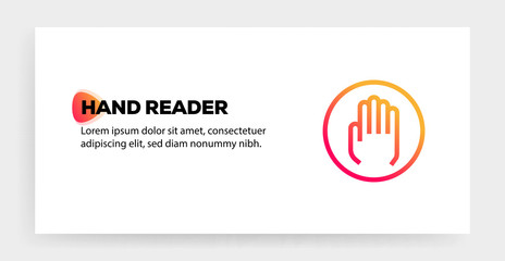 Canvas Print - HAND READER ICON CONCEPT