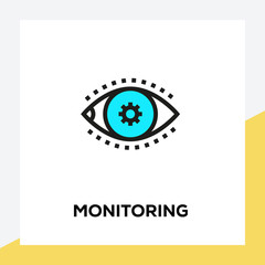 Wall Mural - MONITORING LINE ICON SET