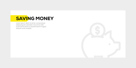 Canvas Print - SAVING MONEY BANNER CONCEPT