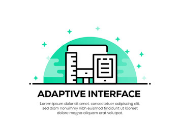 Wall Mural - adaptive interface icon concept