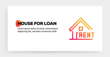 Sticker - HOUSE FOR LOAN ICON CONCEPT