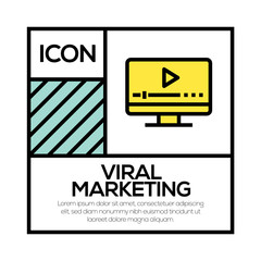 Wall Mural - viral marketing icon concept