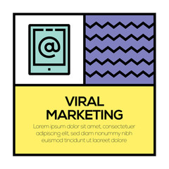 Wall Mural - viral marketing icon concept