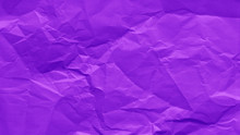 Crumpled Sheet Of Purple Color Paper Texture Background
