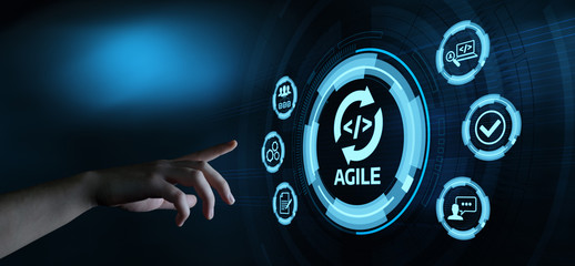 Wall Mural - agile software development business internet techology concept