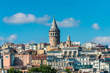 Fototapeta  - Galata Tower in Istanbul Turkey