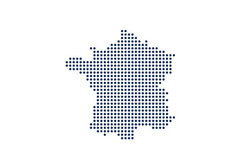 France Dot Map. Digital concept. Vector Design