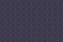Elegant Art Nouveau Seamless Pattern. Abstract Minimalist Background. Geometric Art Deco Texture.