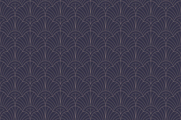 Elegant art nouveau seamless pattern. Abstract minimalist background. Geometric art deco texture.