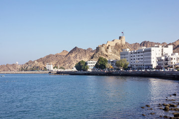 Wall Mural - Muscat, Oman, sea front view.