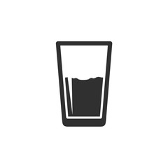 Aufkleber - Glass of water  icon template color editable. Water cup symbol vector sign isolated on white background. Simple logo vector illustration for graphic and web design.
