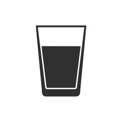 Aufkleber - Glass of water  icon template color editable. Water cup symbol vector sign isolated on white background. Simple logo vector illustration for graphic and web design.
