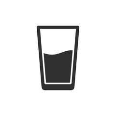 Aufkleber - Glass of water  icon template color editable. Water cup symbol vector sign isolated on white background. Simple logo vector illustration for graphic and web design.