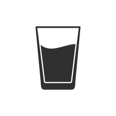 Aufkleber - Glass of water  icon template color editable. Water cup symbol vector sign isolated on white background. Simple logo vector illustration for graphic and web design.