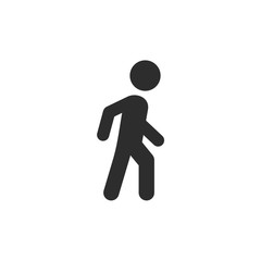 Fototapete - Walk icon template color editable. Walk symbol vector sign isolated on white background. Simple logo vector illustration for graphic and web design.