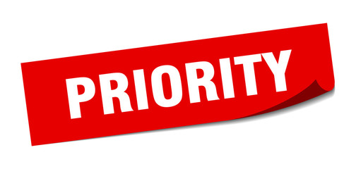 Wall Mural - priority sticker. priority square isolated sign. priority