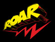 Roar vector writing, vector logo design concept.