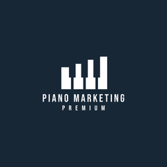 Wall Mural - piano marketing logo