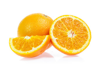 Orange fruit isolated on white background