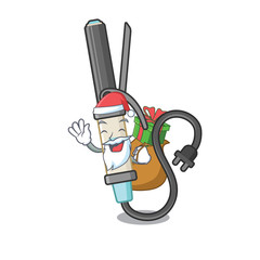 Sticker - Santa with gift curling iron above dressing table character