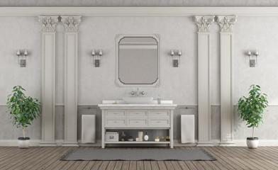 Sticker - Luxury white and gray home bathroom