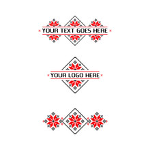 Bulgarian Embroidery. Bulgarian Pattern Logo Concept. Bulgarian And Slavic Ornaments. Pixel Art. Pixel Pattern.