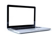 © Satori Studio - Laptop computer with blank screen isolated on white background, with selection path.