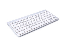 Keyboard Wireless Isolated On White Background, With Selection Path.
