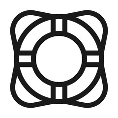 Wall Mural - help button - minimal line web icon. simple vector illustration. concept for infographic, website or