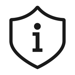 Wall Mural - security information - minimal line web icon. simple vector illustration. concept for infographic, w