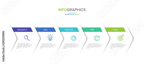 Fotomural Vector infographic label template with icons