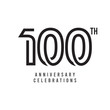 100 Th Anniversary Celebration Vector Template Design Illustration