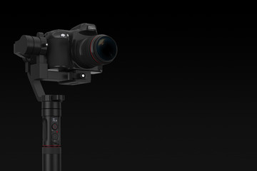 Leinwandbilder - DSLR or Video Camera Gimbal Stabilization Tripod System. 3d Rendering