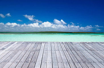 Wall Mural -  tropical sea under the blue sky