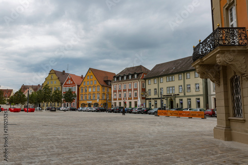 Ellwangen,Germany,9,2015;Colorful buildings in the historic old town of Ellwangen. © Teresa