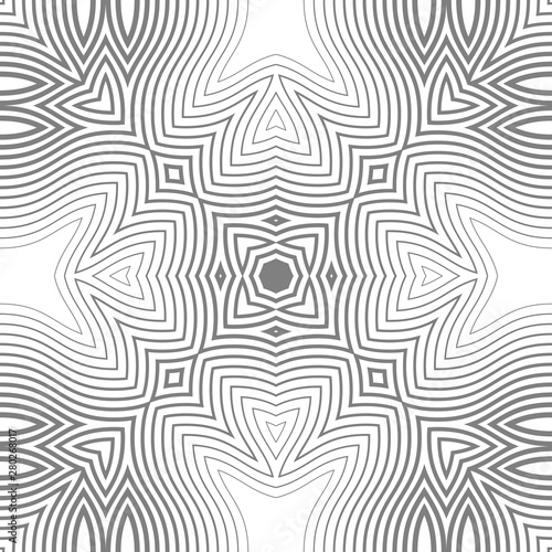 Abstract vector seamless pattern. Simple geometric shapes.