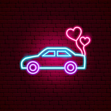 Just Married Car Neon Sign