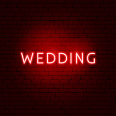 Wall Mural - Wedding Neon Sign