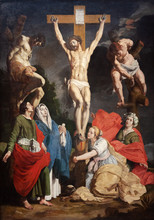 Valenciennes, France. 2017/9/14. The Painting Of The Crucifixion Of Jesus Christ. Currently Displayed In The Museum Of Fine Arts In Valenciennes.
