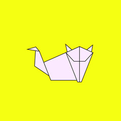 Poster - animal origami logo icon