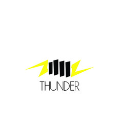 Canvas Print - thunder power logo icon