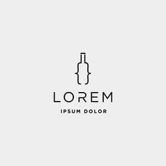 beer code logo design bar coding simple line