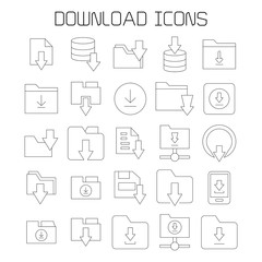 Poster - download, update and save icons set 