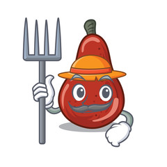 Sticker - Farmer red pears in the character shape