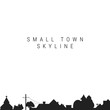 Small Town Skyline Silhouette. Vector Illustration