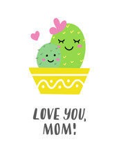 Cactus Card For Mothers Day